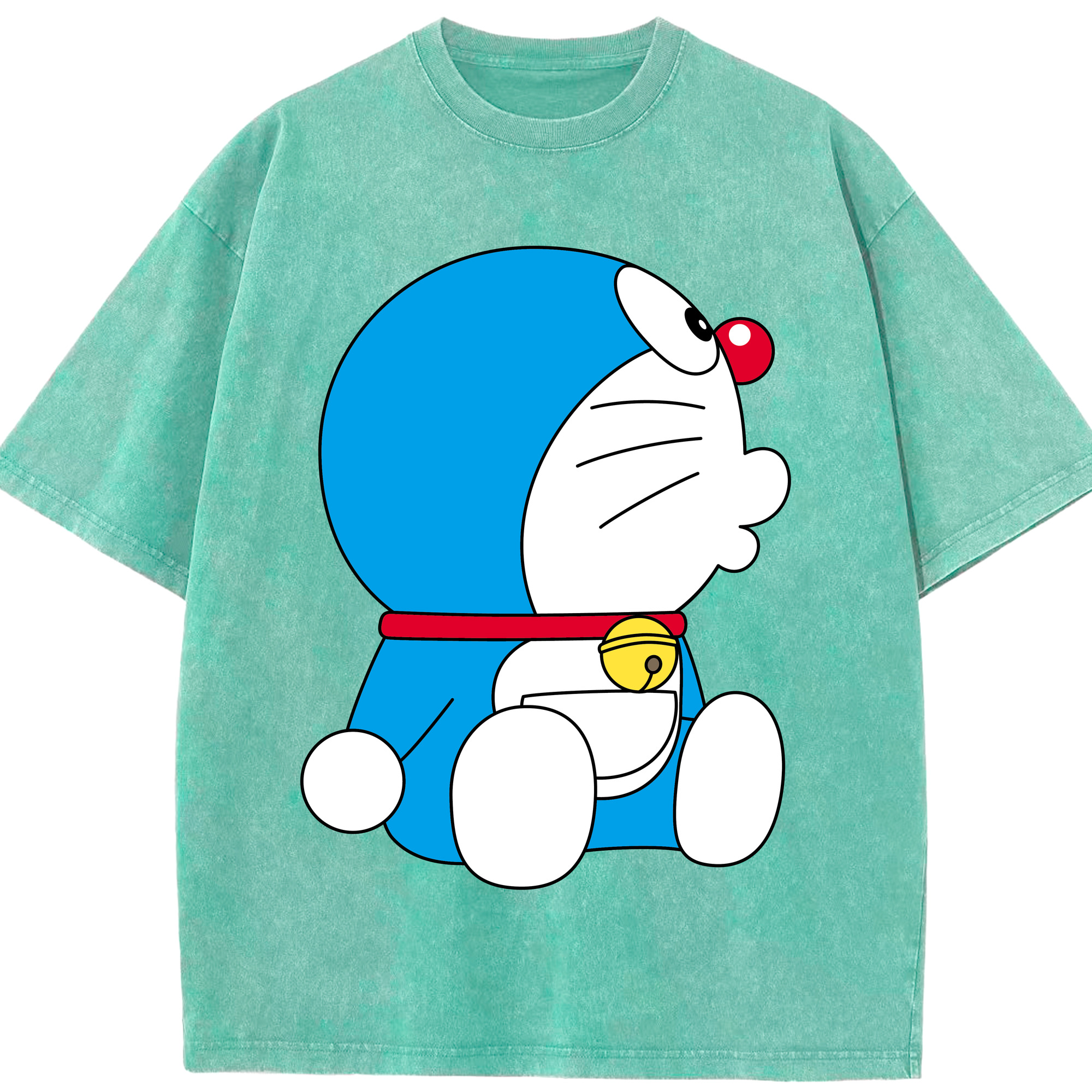 （画像用） ドラえもん Doraemon 綿100% ヴィンテージ風 半袖Tシャツ（フロントプリント）